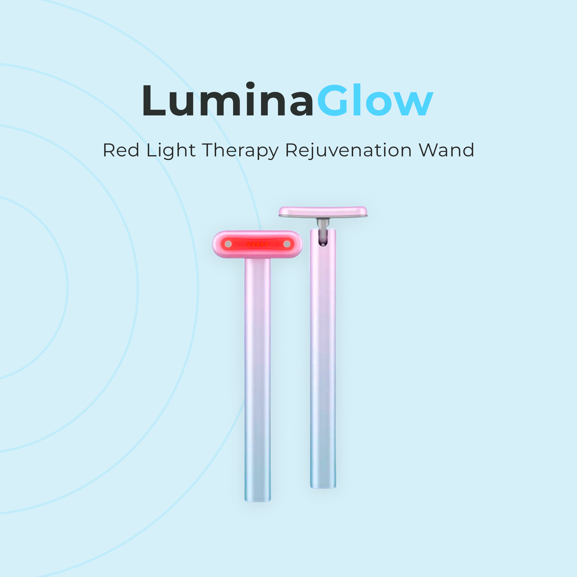 LuminaGlow™ Non-Invasive Red Light Therapy Skin Rejuvenation Wand